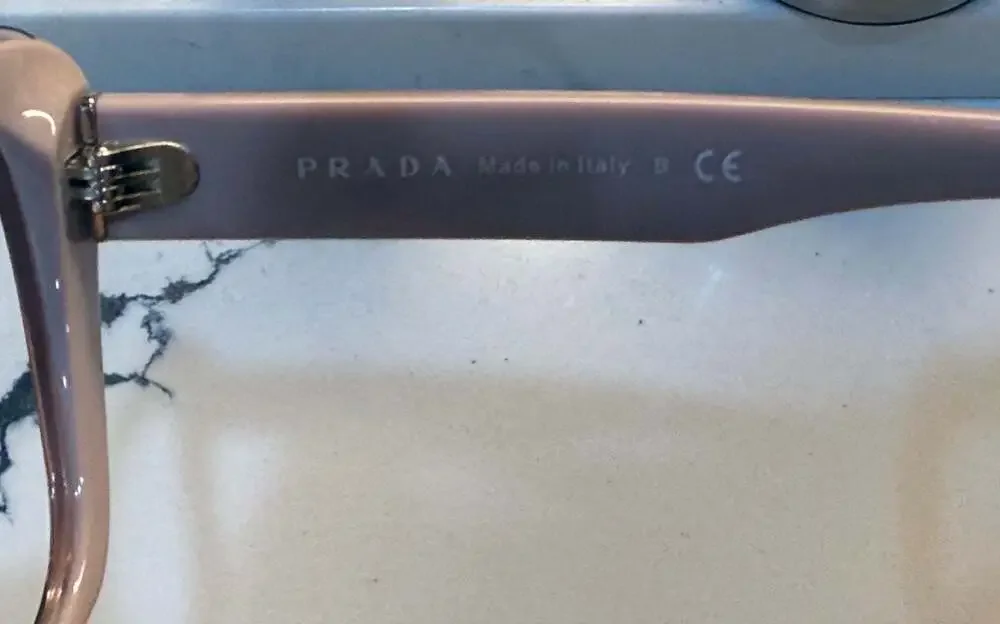 Prada VPR01Y Oversized Cateye Eyeglasses Frames Pink Lilac Italy